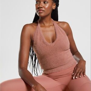 Gymshark X Whitney Simmons: The Final Collection. Eyelash Knit Midi Halter Top